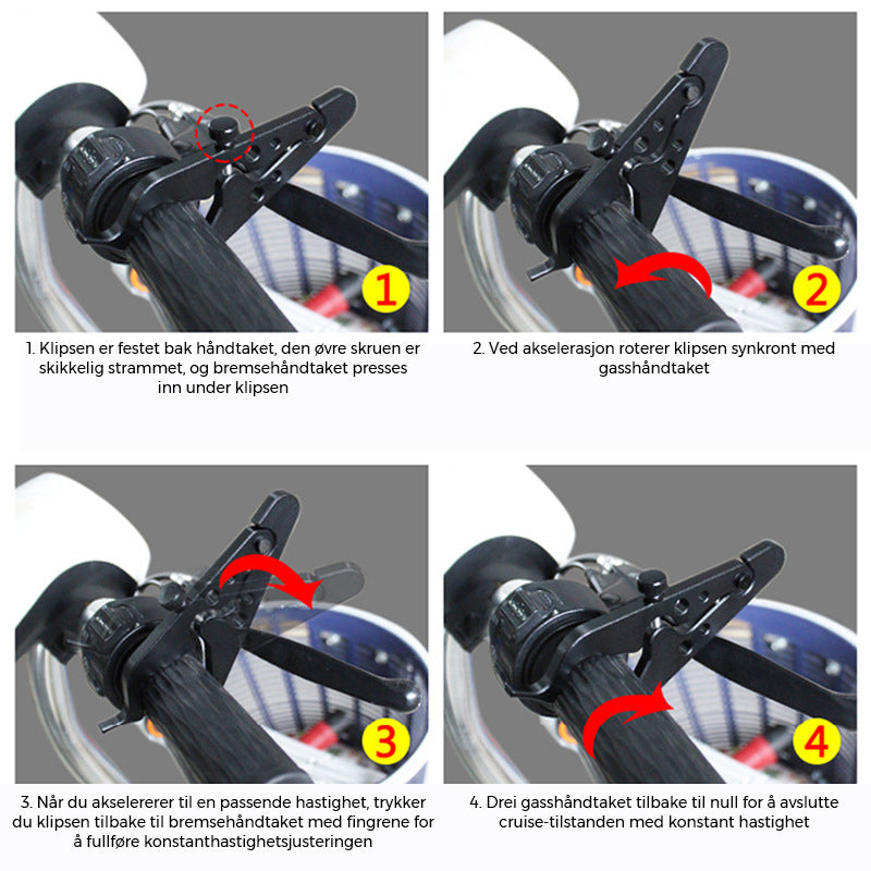 Universal Motorsykkel Cruise Control Gasslås Assist