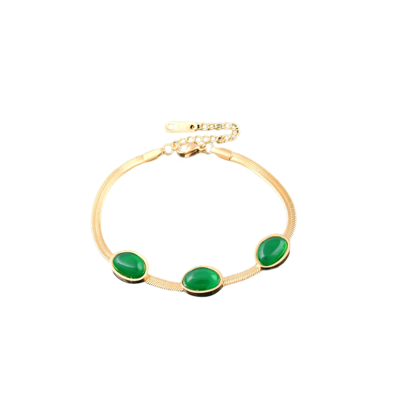 Emerald halskjede armbånd