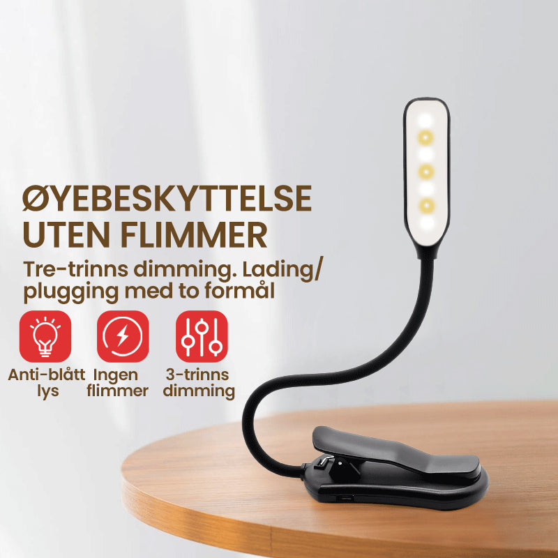 Øyebeskyttelsesklips liten skrivebordslampe