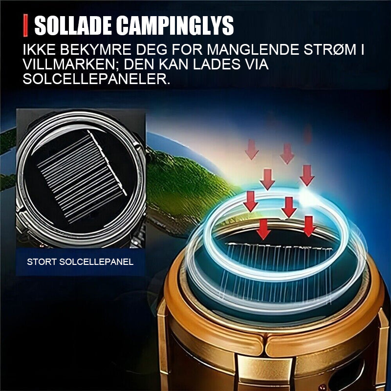 6 in 1 Portable Solar LED Camping Lantern