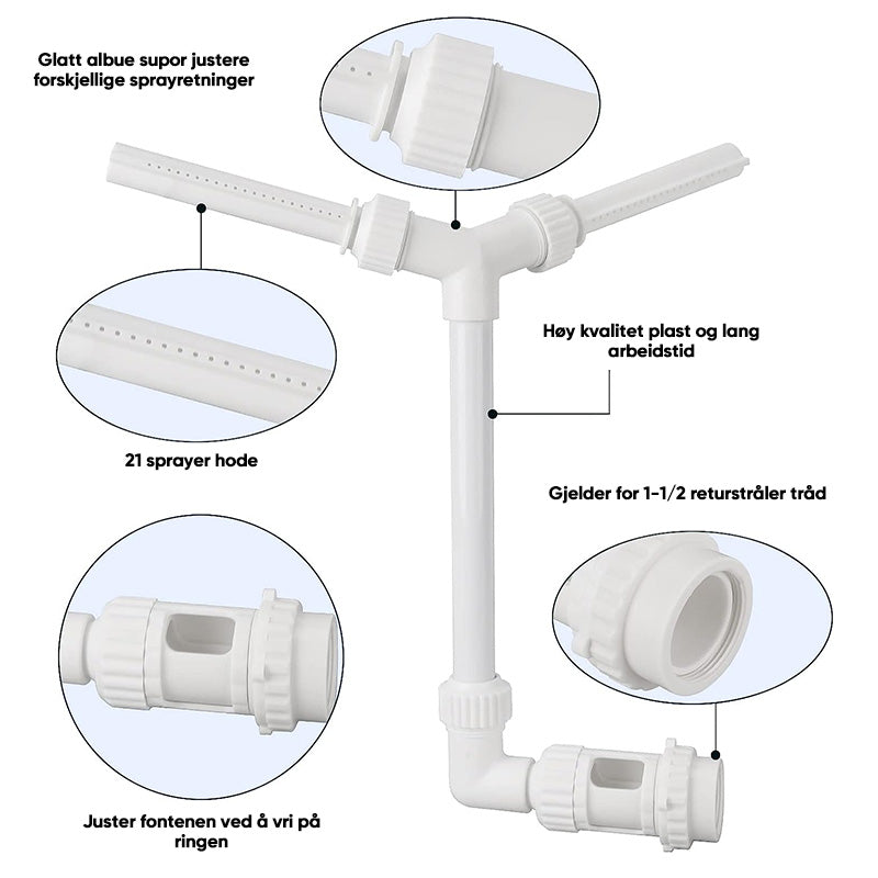 Sprøyte for bassengfontene