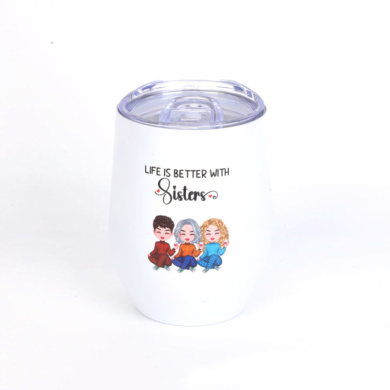 Always Sisters - Personalized Wine Tumbler