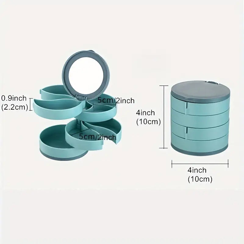 Jewelry Stand Holder Storage Box Multilayer Rotating