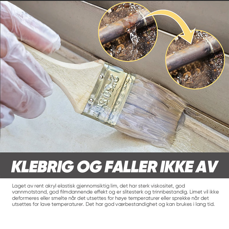 Klar vanntett lappe- og forseglingsvæske