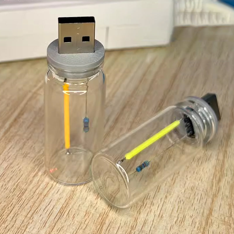 USB glassflaske touch nattlys