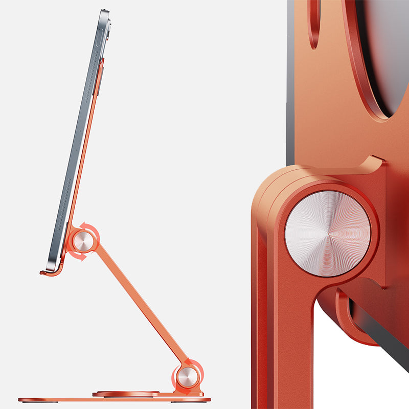 Sammenleggbar og roterbar iPad-holder i aluminiumslegering