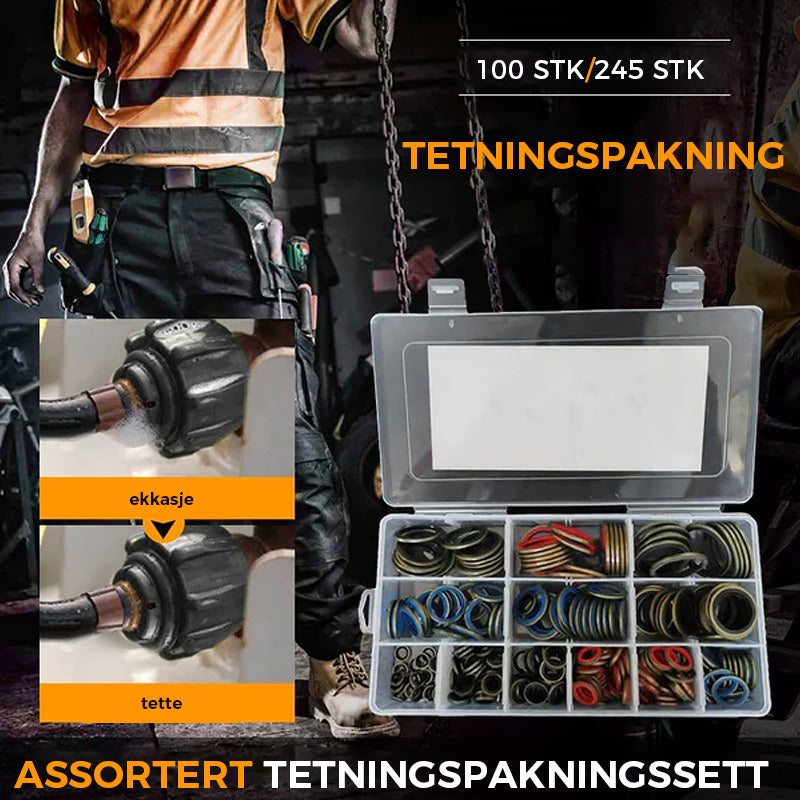 100 stk/ 245 stk Assortert tetningspakningssett