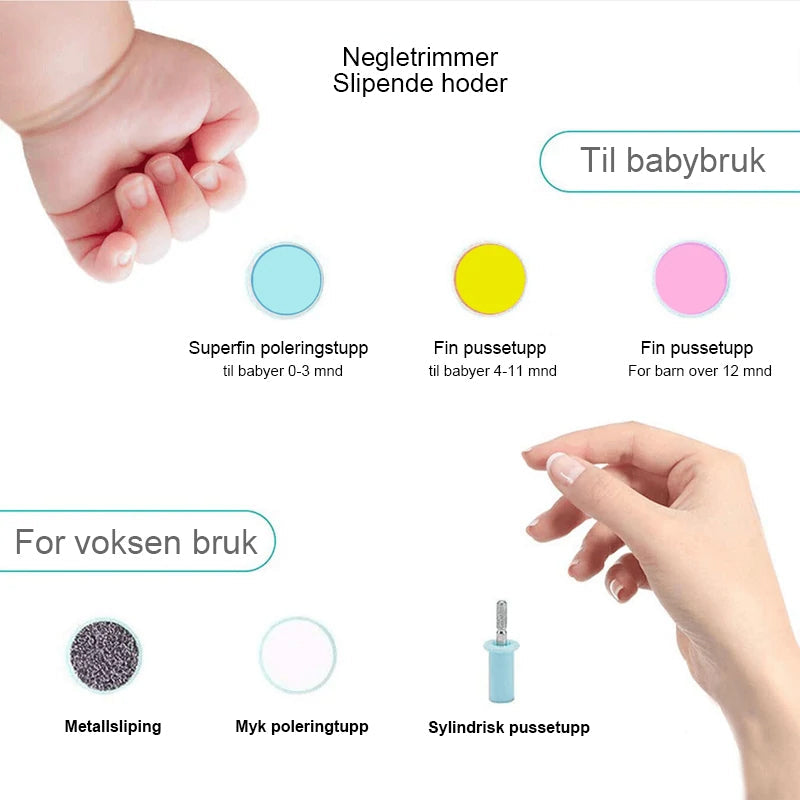 Premium babynegletrimmersett