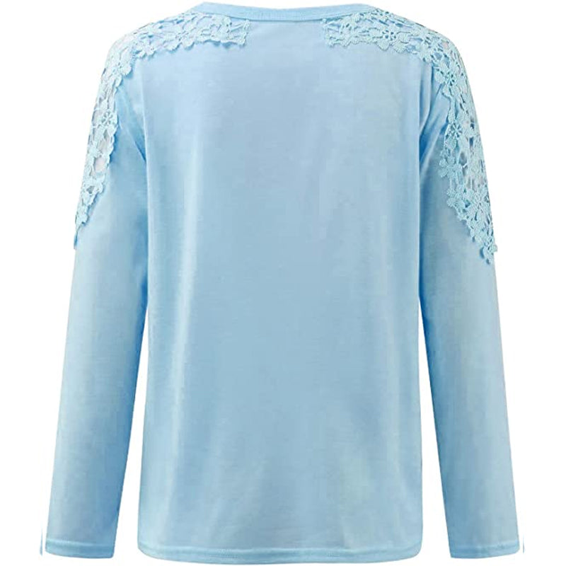 Langermet Blonde-Skulder Bluse