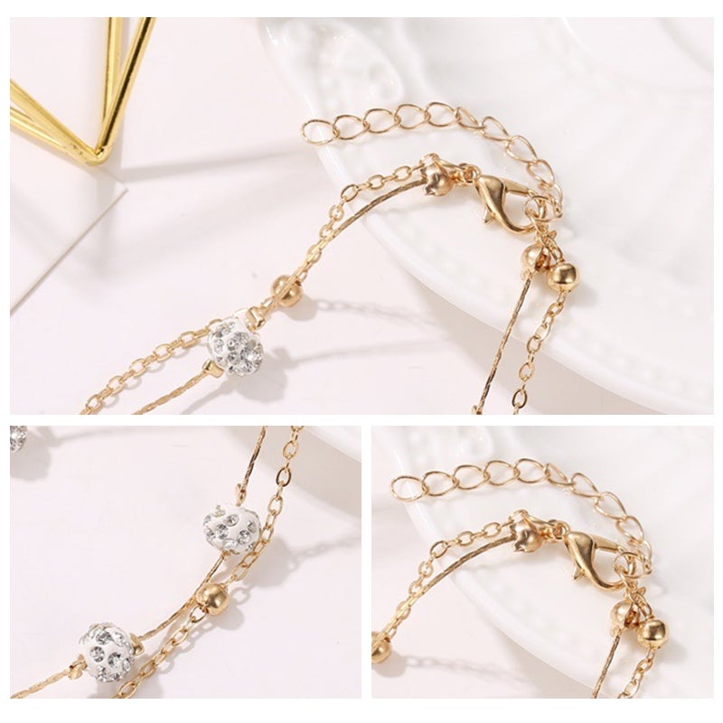 Fashion Double Chain Anklet