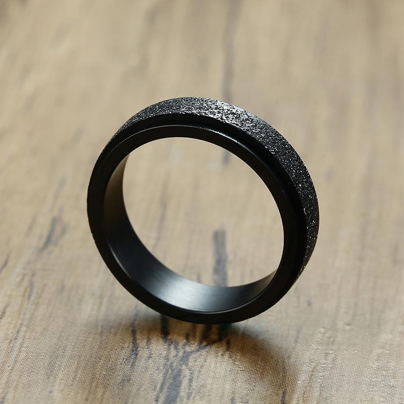 Sandblåst Roterende Fidget Ring