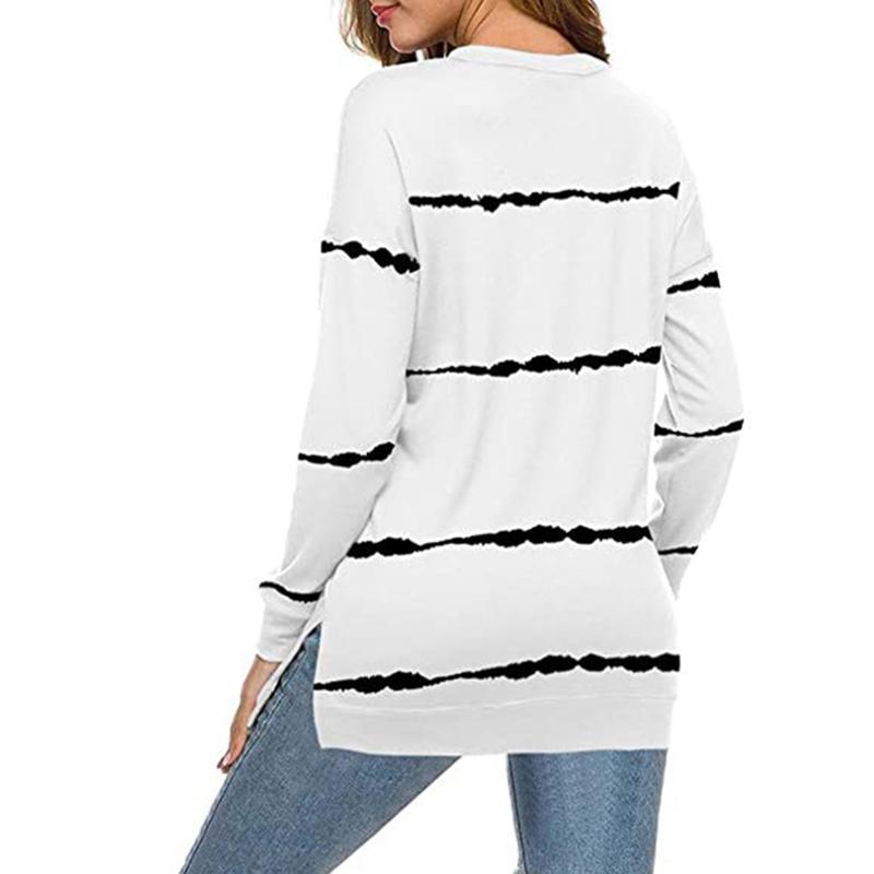 Kvinner Casual Stripe Pullover