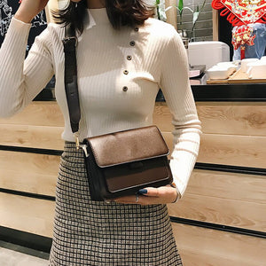 Simple crossbody retro small square bag