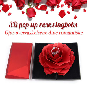 Ringboks med 3D Rose i papir