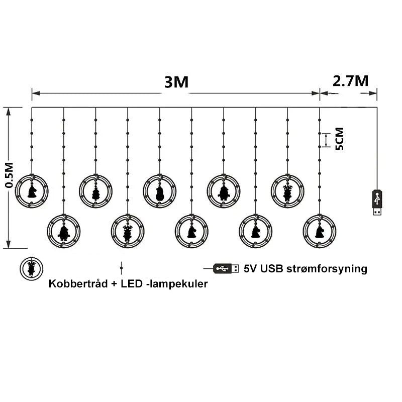 Jule LED-lyslenke