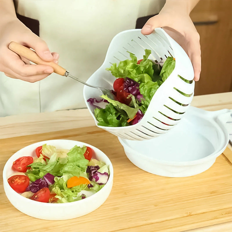 Creative Wavy Vegetable and Fruit Cutting Bowl