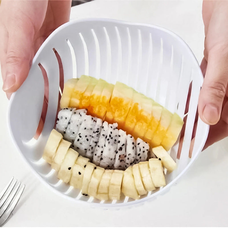 Creative Wavy Vegetable and Fruit Cutting Bowl