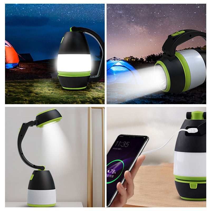 Multifunksjonelt oppladbart LED campinglys