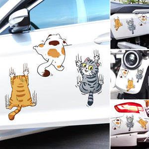 Cute Cat Cartoon Decal Car Stickers, 3 stk