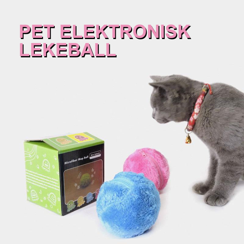 Pet Electric Ball Toy Med Plysjdeksel