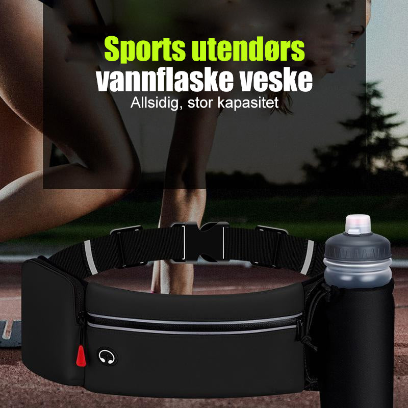 Sporty midjeposen med lomme for termoflaske