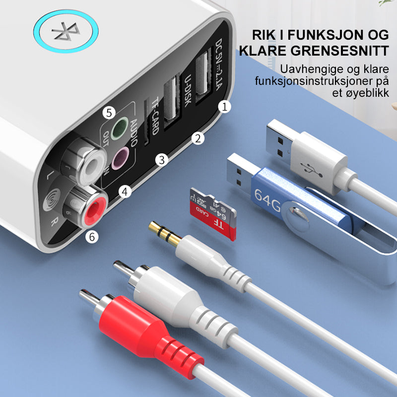 6 i 1 Multifunksjonell stikkontakt