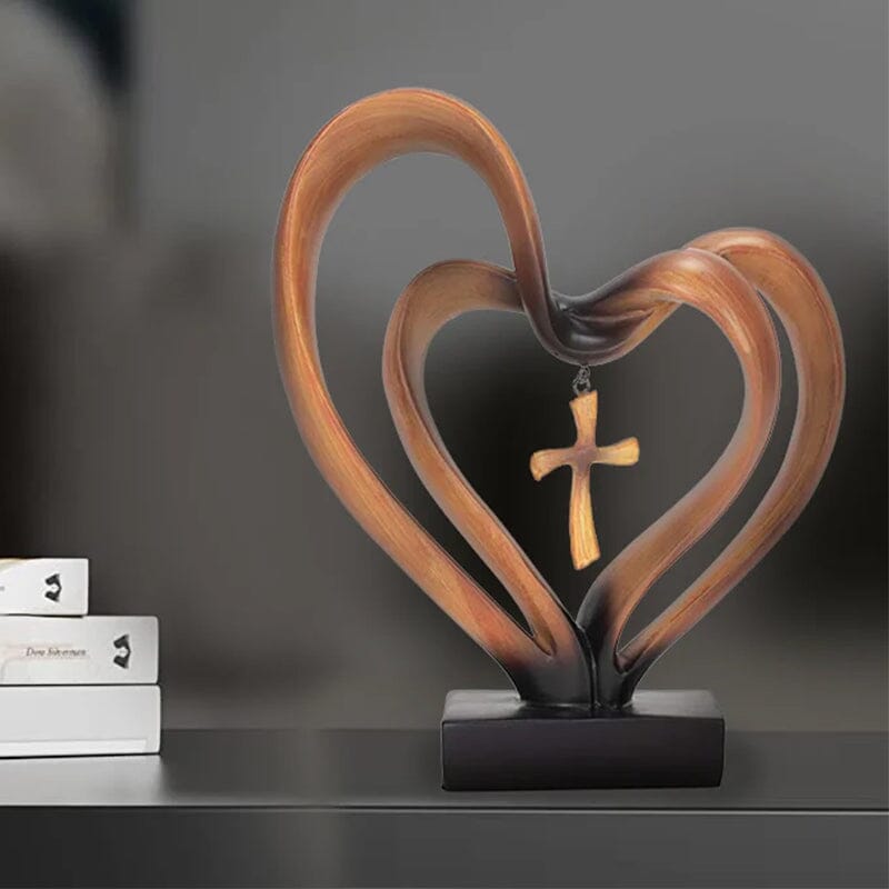 Easter Jesus Entwined Hearts Cross（Dette er et forhåndssalgsprodukt, og forhåndssalgstiden er 7 dager）