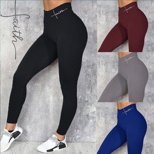 Stretchy ensfarget sporty leggings