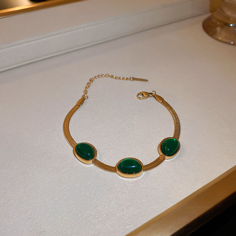 Emerald halskjede armbånd