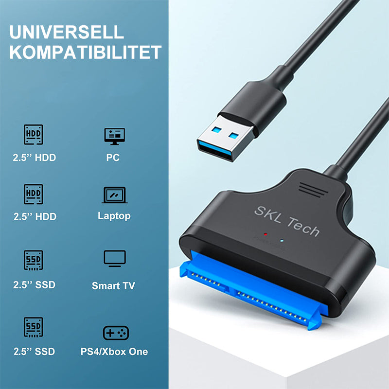 USB3.0 -Type C til Sata 2,5 tommers harddiskadapter