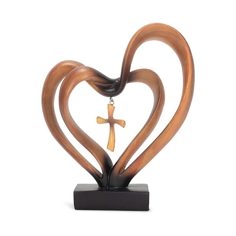 Easter Jesus Entwined Hearts Cross（Dette er et forhåndssalgsprodukt, og forhåndssalgstiden er 7 dager）