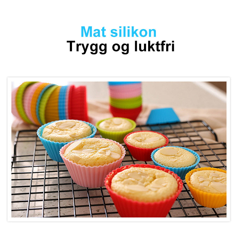 Gjenbrukbare Muffinsformer (10 stk)