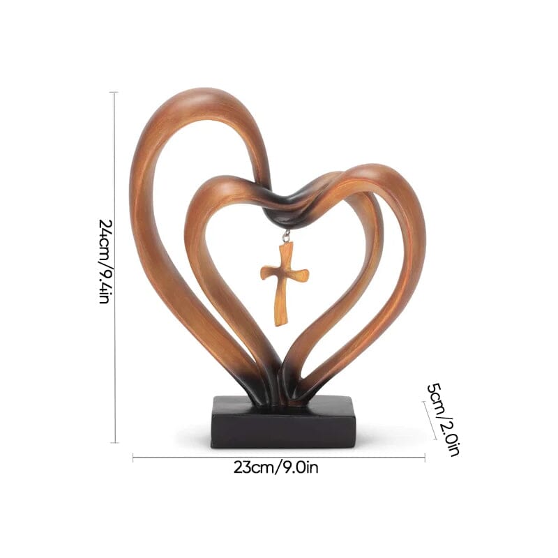 Easter Jesus Entwined Hearts Cross（Dette er et forhåndssalgsprodukt, og forhåndssalgstiden er 7 dager）