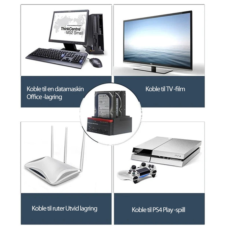 Dual Bay IDE/SATA Hard Drive Docking Station