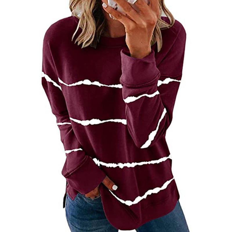 Kvinner Casual Stripe Pullover