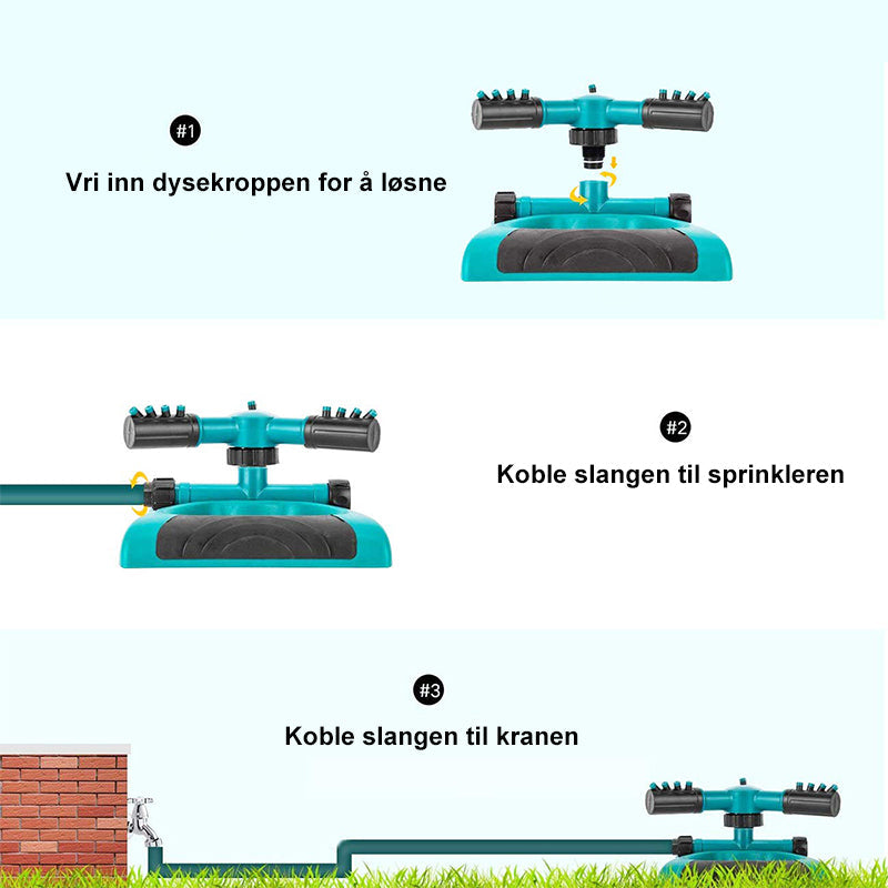 360 graders automatisk roterende sprinkler