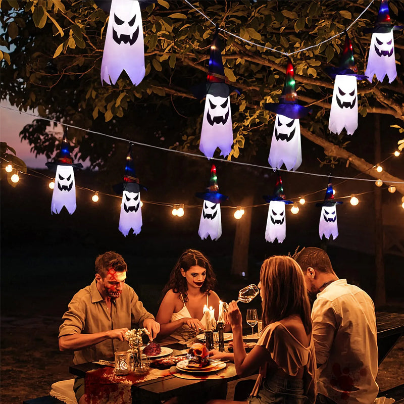 Halloween Dekorativ Lampe Veiviser Lue Hengende Lampe