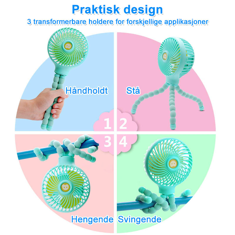 Mini Deformerbar Bærbar Vifte