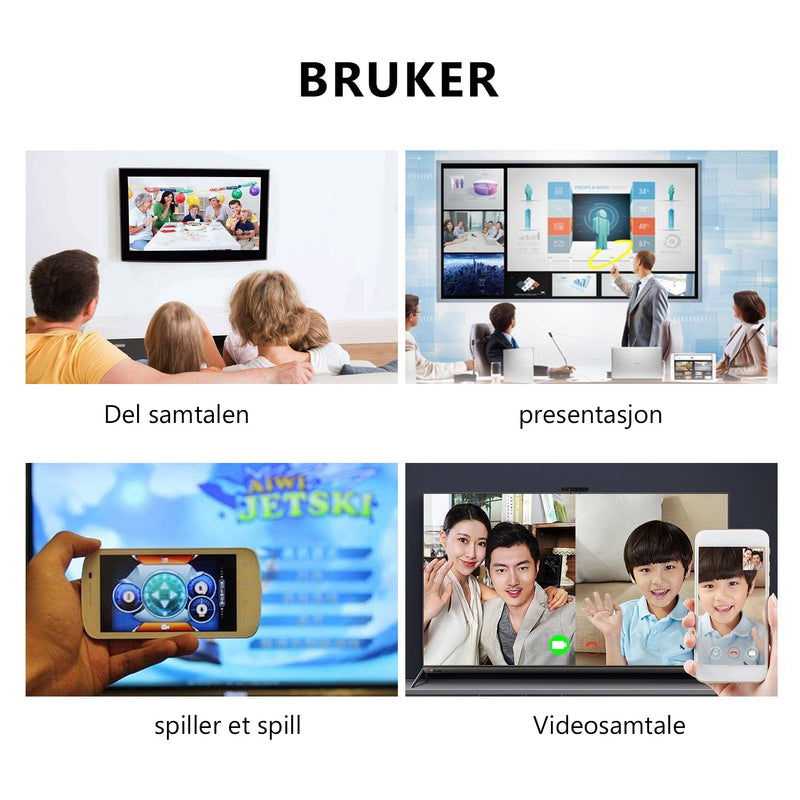 HDMI-skjermadapterkabel for iOS / Android til TV