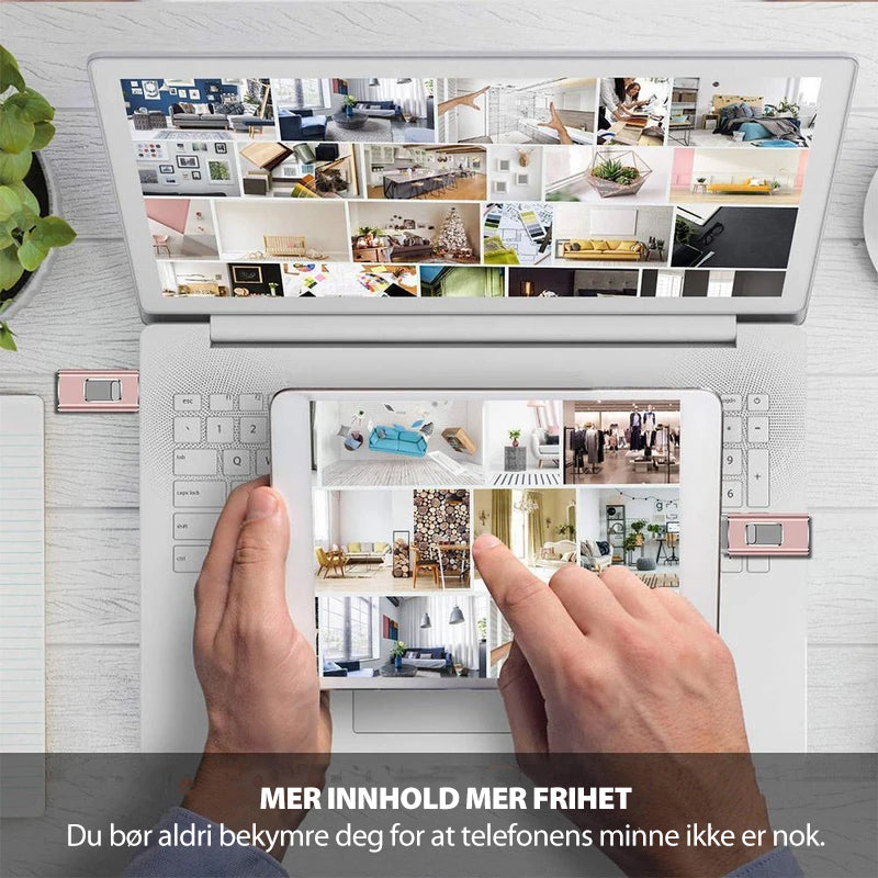Bærbar USB-minnepinne for iPhone, iPad og Android