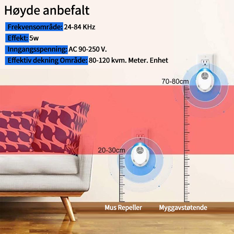 Oppgradert ultrasonic skadedyr repeller