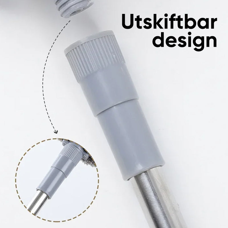 Uttrekkbar, vaskbar, buet mikrofiberduster