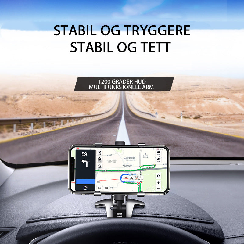 Dashbordtelefonholder med nummerplate