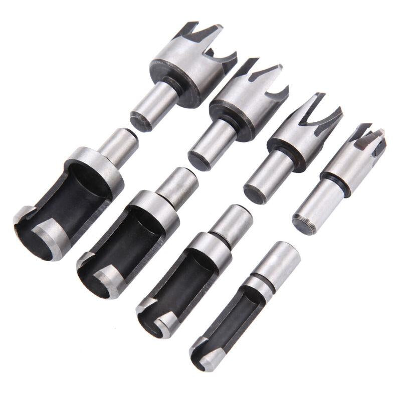 8 stk karbon stål plugg kutter drill bit sett (1 / 4 '' , 3 / 8 '' , 1 / 2 '' , 5 / 8 '')