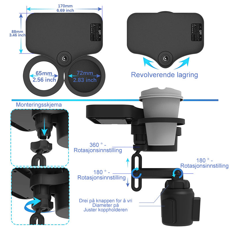 Mintiml Cup Holder Expander Adapter