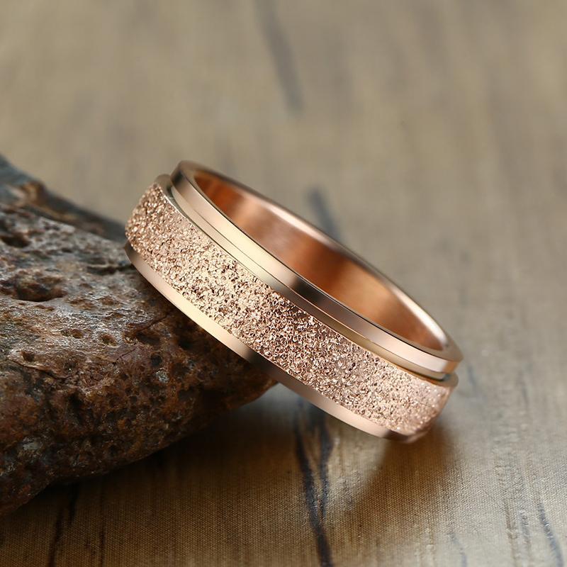 Sandblåst Roterende Fidget Ring