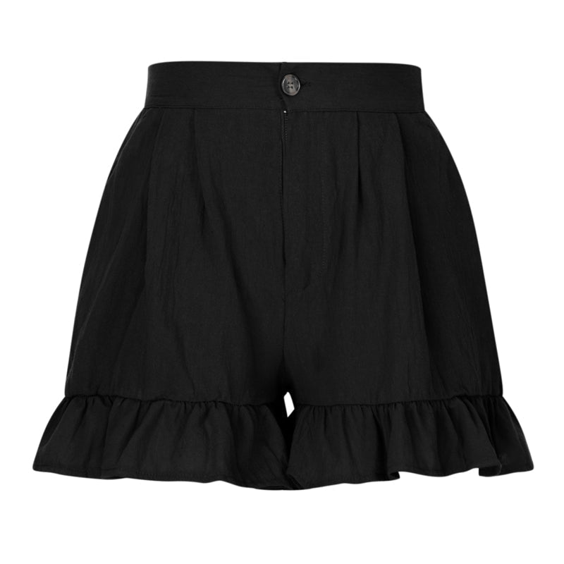 Shorts med høy midje for kvinner