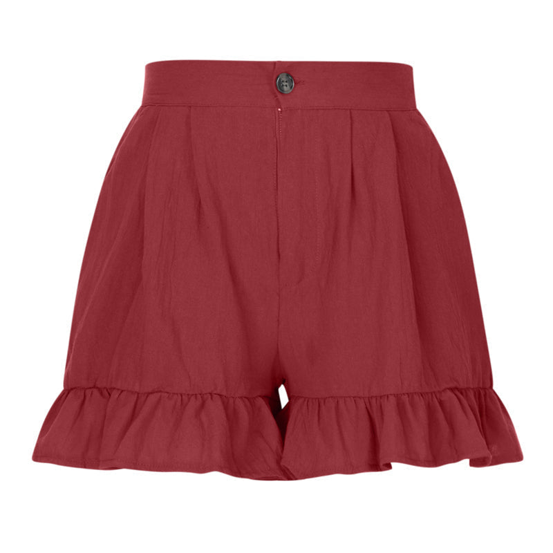 Shorts med høy midje for kvinner