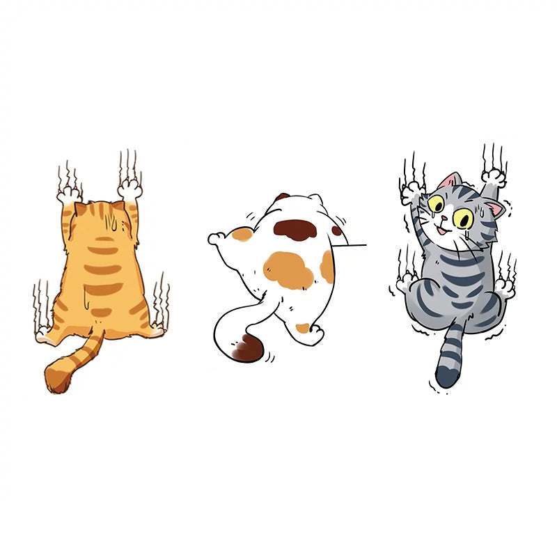 Cute Cat Cartoon Decal Car Stickers, 3 stk