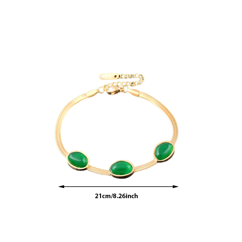 Emerald halskjede armbånd